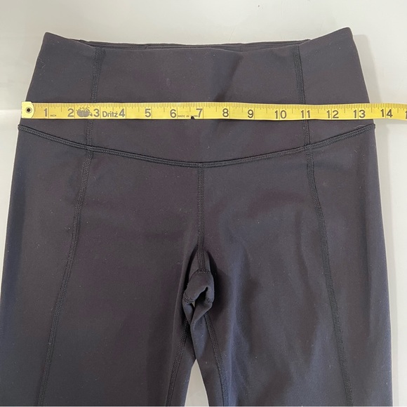 LULULEMON | Black crop legging back ruched slit rare workout yoga legging pant - Picture 11 of 16
